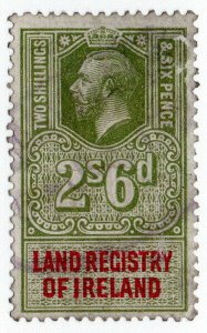 (I.B) George V Revenue : Land Registry of Ireland 2/6d