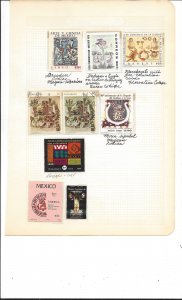 Mexico 17 Quadrille Pages w/Stamps In Mounts