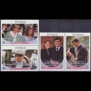 TUVALU 1986 - Scott# 389-90 Adrew Wed.Opt. Set of 4 NH