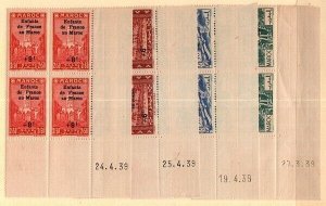 French Morocco Scott B21-4 Mint NH blocks [TG1247]