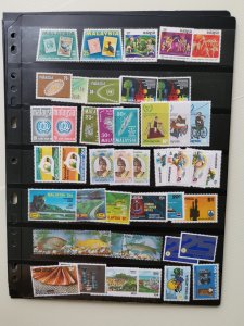 MALAYSIA EARLY 70s TO 80s MINT STAMPS COLLECTION ON 11 STOCKCARDS