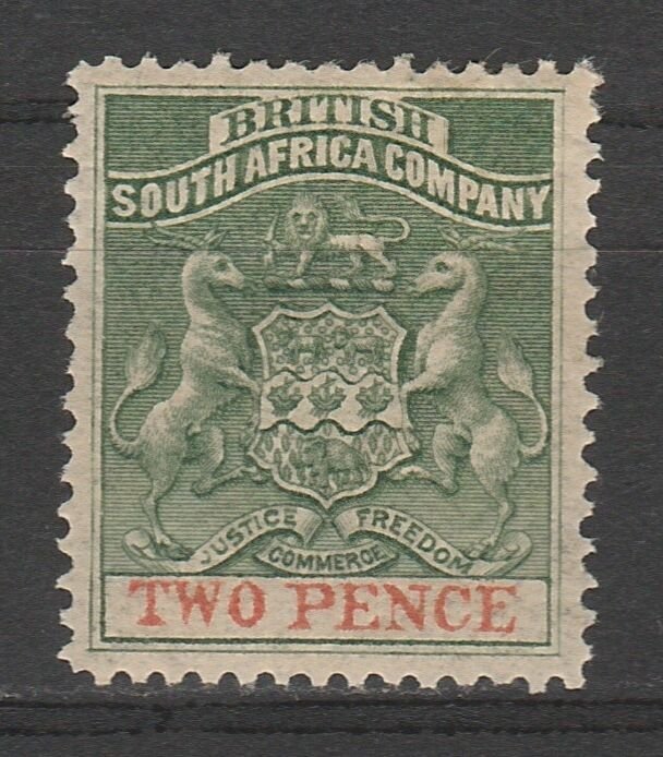 RHODESIA 1892 ARMS 2D