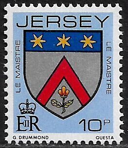 Jersey #256c Mint Never Hinged Stamp - Coat of Arms - Le Maistre
