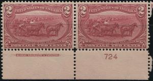 U.S. 286 FVF Plate Impt PAIR (53119) 