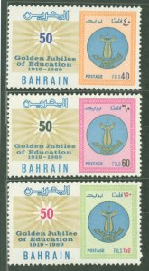 Bahrain #164-166 Mint (NH) Single (Complete Set)