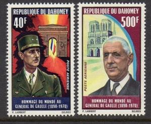 Dahomey 1971 Charles de Gaulle VF MNH (C136-7)