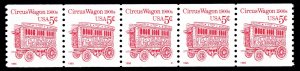 US 2452D MNH VF 5 Cent Circus Wagon 1900's PNC of 5 #S1