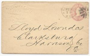 US ADV COVER Embossed Cornercard Fancy Cancel Baltimore, MD Sep 19, 1865