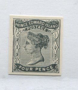 Prince Edward Island 1868 4d proof on card