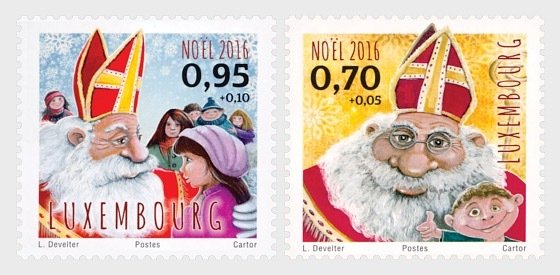2016 Luxembourg Christmas (2) (Scott B504-05) MNH