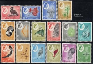 Eswatini/Swaziland 1962, Definitives 16v, MNH