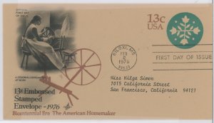 US U572 Bicentennial Issue. Addressed cover with cachet.