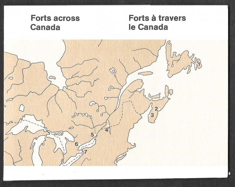 Canada BK87: 34c (1059a) Forts of Canada, setenant pane of 10, VF