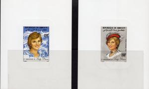 DJIBOUTI 1982 Sc#C158/C159 Diana Princess 21st.Birthday DELUXE S/S IMPERF.MNH