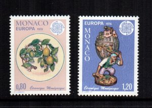 Monaco  1023 - 1024 Europa MNH Cat $3.00