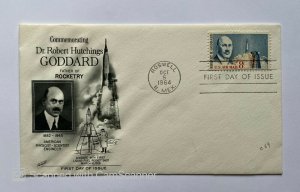 US FDC, COMMEMORATING  DR. ROBERT HUTCHINGS GODDARD, FATHER OF ROCKETRY		1964	RO