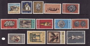 Cyprus-Sc#278-91-unused-hinged definitive set-1966-