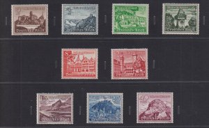 Germany #B160-B168  MNH  1939  builfdings