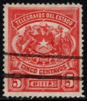 Miscellaneous 1894-1901 Chile Telegraph Revenues Value Set/24 Mixed Condition