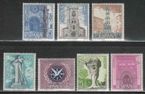 Spain #1472-78 ~ Cplt Set of 7 ~ Tourism ~ Unused, LHM (1967)