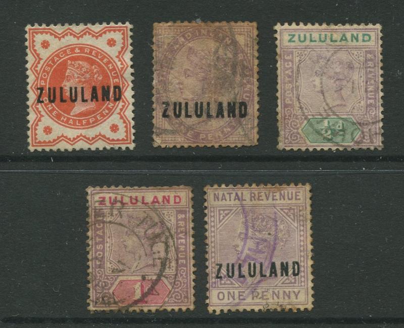 Zululand - Scott Various - QV Definitives -1888-94 - Mint & Used - 5 Stamps