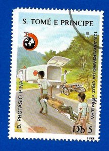 St. Thomas and Prince Islands 1988 - U - Scott #848B *