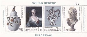 SA22n Sweden 1979 Swedih Rococo MNG minisheet