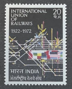 INDIA 1972 RAILWAYS SG657 UNMOUNTED  MINT
