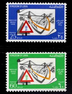 Libya Scott 346-347 MNH**  1968 Bridge set