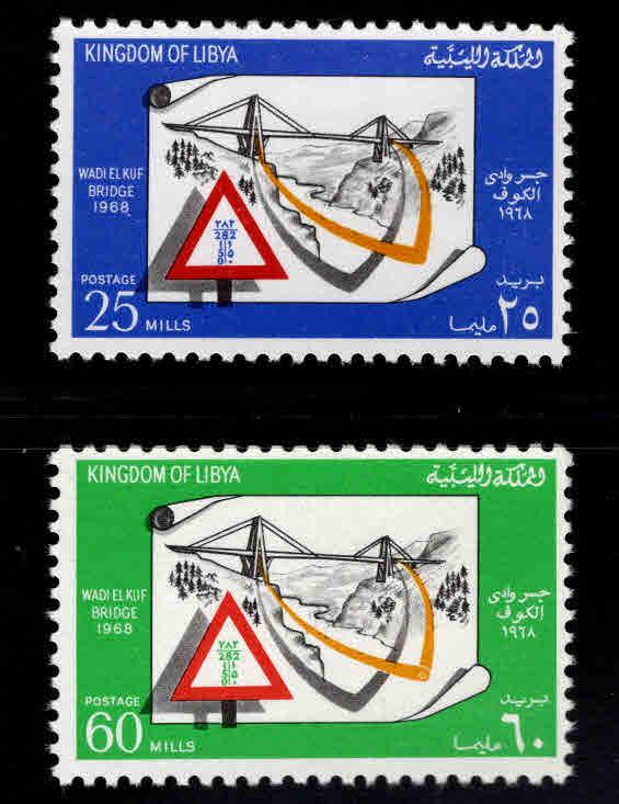 Libya Scott 346-347 MNH**  1968 Bridge set