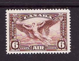 Canada-Sc#C5- id2513-unused hinged 6c Airmail- 1935-