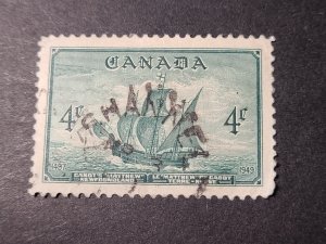 CA S#282 U-VF $0.04 04/01/1949 - Newfoundland - Cabot's Ship Mathew