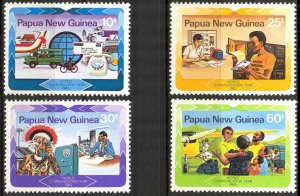 Papua New Guinea 1983 World Communication Year set of 4 MNH