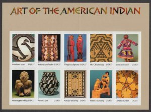 2004 Art of the American Indian sheet of 10 different designs, MNH Sc 3873