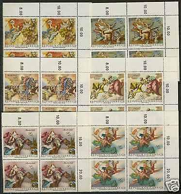 Austria 824-9 TR Blocks MNH Angels, Frescoes