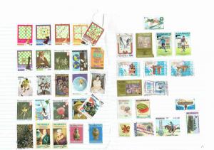 #764 Nicaragua collection hinged on 28 leaves +5 cards