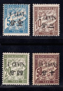 MOMEN: FRENCH OFFICES IN CHINA SC #J37-J40 1922 MINT OG H $500 LOT #68829*