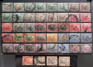 Malaya 1904-22 Federated Malay States FMS Tiger 44V MCCA Used w/VARIETIES M6608