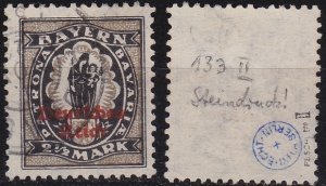 GERMANY REICH [1920] MiNr 0133 II ( O/used ) [01] geprüft, Steindruck