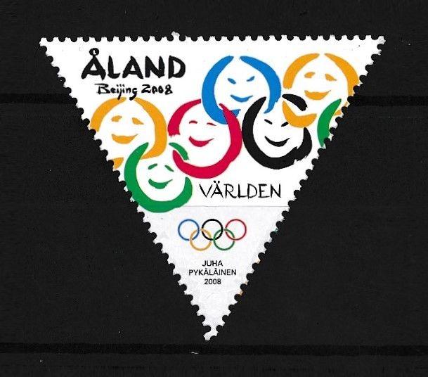 [75395] Aland 2008 Olympic Games Beijing Triangle  MNH