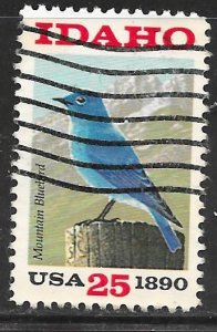 USA 2439: 25c Mountain Bluebird, Sawtooth Mountain, used, VF