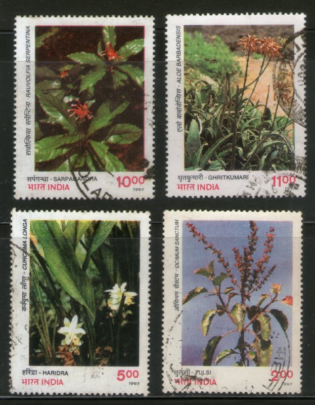 India 1997 Indian Medicinal Plants 4v SC 1643a Used Set