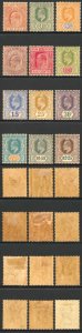 Ceylon SG265/76 Set of 12 Wmk CA M/M (toned) Cat 200 pounds