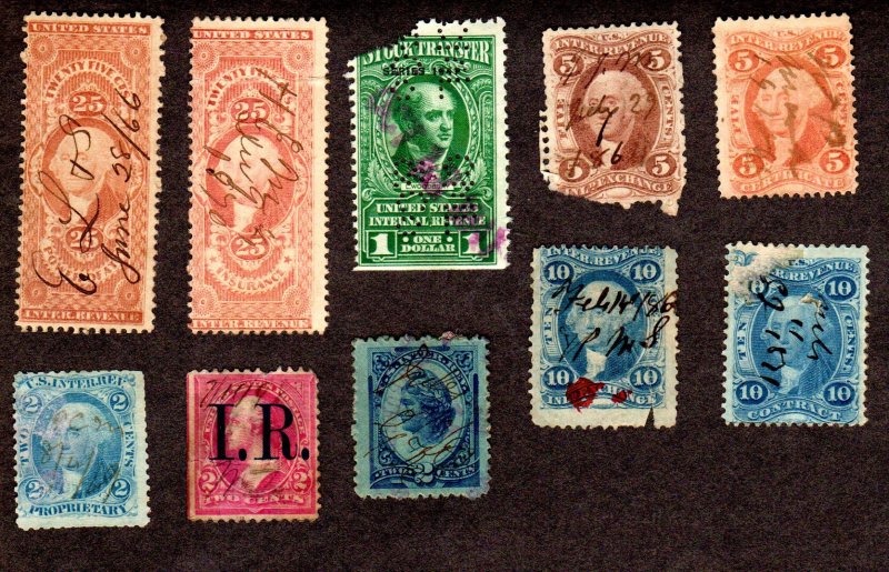 USA  Revenue Stamp lot, used,  Lot 220333 -06