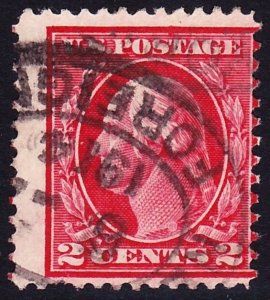 Scott 406, Used, 2c P.12, NY Foreign Mail Cancel