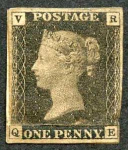 SG V1 Penny Black VR un-used SPACE FILLER Cat 32000 pounds