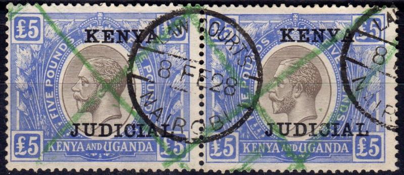 KUT 1922 5 Black & Blue SG99 Fine Used Pair Fiscal Cancel