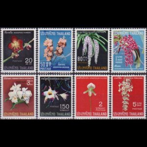 THAILAND 1967 - Scott# 477-84 Orchids Set of 8 NH