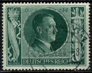 GERMANY 1943 54th BIRTHDAY & CULTURE FUND USED (VFU) SG 833 P.14 XF/SUPERB