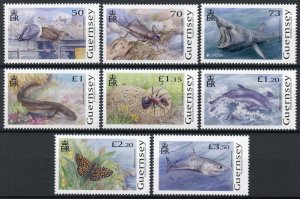 Guernsey 2021 MNH Europa Stamps Endangered Wildlife Sharks Butterflies 8v Set